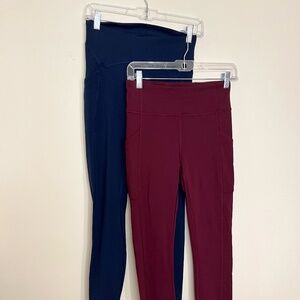 Lululemon Lot of 2 Wunder Train Leggings with Pockets size 6 23"